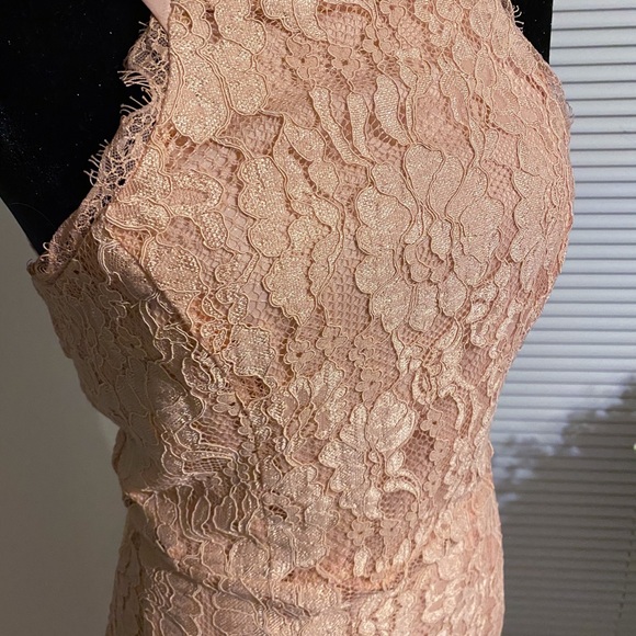 Lulu’s Blush Pink Lace Bodycon Midi Dress - Picture 6 of 7